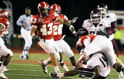 Zac Burkhart (43) middle linebacker - ( Courtesy: Austin Peay Sports Information )