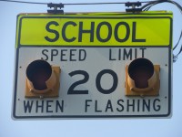 School Speed Limit When Flashing – Photo by Roland Woodworth