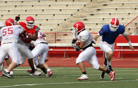 APSU Football First Scrimmage - ( Courtesy: Austin Peay Sports Information )