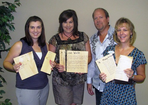 (pictured left to right) Lyndsay Aguire, Lisa Wade, Kurt Finley, Mary McCooley 