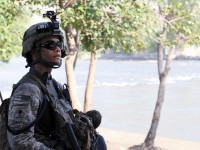 U.S. Army Spc. Edwin A. Santos of Flowery Branch, GA, a team leader with 4th Platoon, Company D, 1st Battalion, 327th Infantry Regiment, Task Force Bulldog. (Photo by U.S. Army Staff Sgt. Gary A. Witte, 300th Mobile Public Affairs Detachment)