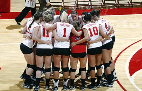 Austin Peay Women's volleyball team. ( Courtesy: Lois Jones/Austin Peay ) Austin Peay Women's volleyball team. ( Courtesy: Lois Jones/Austin Peay )