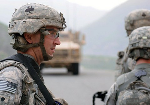 U.S. Army Spc. Nicholas J. Renfrow of Marina, CA, a medic with Company A, 2nd Battalion, 327th Infantry Regiment, Task Force No Slack, prepares to move into the village of Spinkay in eastern Afghanistan’s Kunar province prior to his unit being attacked Aug. 18th. (Photo by U.S. Army Staff Sgt. Gary A. Witte, 300th Mobile Public Affairs Detachment)