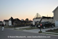 The three destroyed homes on Nadia Drive in Clarksville, TN