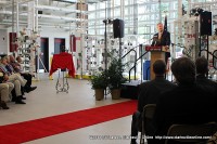 Hemlock President and CEO Rick Doornbos addresses the crowd Hemlock President and CEO Rick Doornbos addresses the crowd