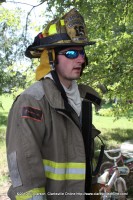 Cunningham Firefighter Jeff Wright was the first firefighter on scene