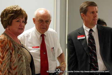 Montgomery County Mayor Carolyn Bowers, Tom Denny, and FCFCU President/CEO Stewart Ramsey