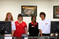 The staff of the Fort Campbell Federal Credit Union at Rossview High School on Wednesday