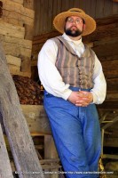 One of the reenactors telling a story One of the reenactors telling a story