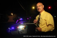 Montgomery County Sheriff’s PIO Ted Denny giving a briefing to the media.