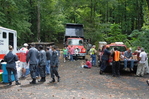 Mount Olive Cemetery cleanup.