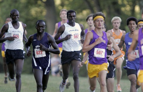 Junior Boniface Yator (center) has been one of the Govs top three runners in the season's first two meets. (Courtesy: Keith Dorris/Dorris Photography)