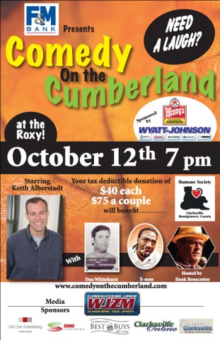 The October 12th Comedy on the Cumberland Poster The October 12th Comedy on the Cumberland Poster