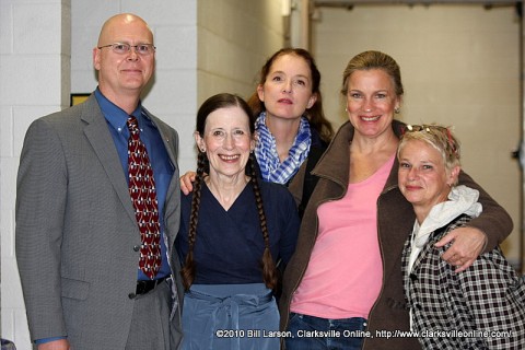 Christopher Burawa, Center of Excellence for the Creative Arts Director; Meredith Monk; Allison Sniffin; Katie Geissinger; & Elaine Buckholtz