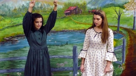 (L to R) Ann-Rickman Bell and Briley Bell rehearsing their roles in the play SPIRIT.