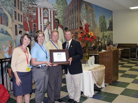 From Left to Right:  Jeni Brinkman, RES Assistant Director; Tonya Vaden, Deputy Director of Clarksville Parks and Recreation; Mark Tummons, Director of Clarksville Parks and Recreation; and Gerald Parish, RES Director.  