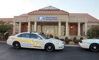 Wilma Rudolph side entrance-Entry point for the robber (Sgt Ransdell in photo)