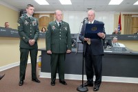 Mayor Piper presenting the certificates to Brian Hartbarger (left) and Robert Anderson (right)