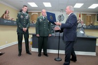 Mayor Piper presenting the certificates to Brian Hartbarger (left) and Robert Anderson (right)