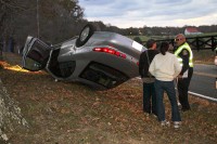 Officer Altman discussing the crash with area residents. (Photos CPD/PIO-Jim Knoll)