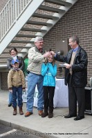 Michael Barbee with his two grand kids Caleb and Shelby