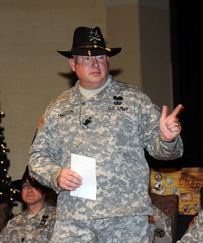 Maj. Gen. Max Haston, Tennessee’s Adjutant General, thanks soldiers and their families.