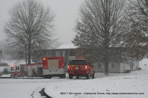 CFD responds to a reported fire on Hawkins Road.