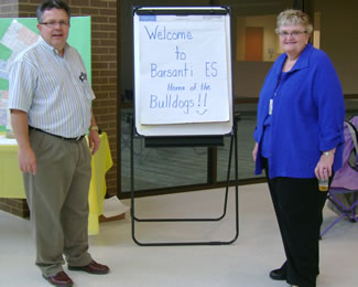 Assistant Principal, Clyde Hadrava and Principal, Jennifer Halley