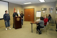 Chief Ansley and two new mentors Sam Emerson and Britani Chadwic. (Photo by CPD-Jim Knoll)