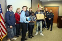 The Clarksville Police Department Youth Coalition Essay winners. (Photo by CPD-Jim Knoll)