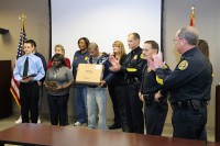 The Clarksville Police Department Youth Coalition Essay winners. (Photo by CPD-Jim Knoll)