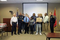 The Clarksville Police Department Youth Coalition Essay winners. (Photo by CPD-Jim Knoll)