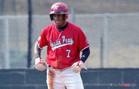 Freshman outfielder Rolando Gautier hit his first home run of the season in the loss to South Dakota State. (Keith Dorris/Dorris Photography)