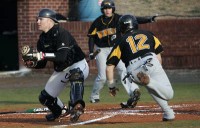 Trey Lucas was the Govs primary catcher the past two seasons. This season the Govs will turn to a senior and three freshmen to fill his shoes. (APSU Sports Information)