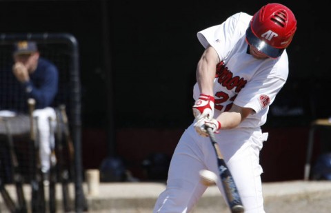 Left fielder Cody Hudson's RBI single in the 11th gave the Govs their second consecutive victory. (Robert Smith/The Leaf-Chronicle) Left fielder Cody Hudson's RBI single in the 11th gave the Govs their second consecutive victory. (Robert Smith/The Leaf-Chronicle)