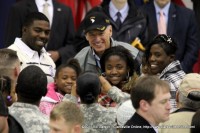 Vice President Biden posing for Photographs with the families of 3rd BCT soldies