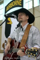 Thom Shepherd playing for the soldier's families