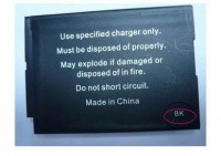 Label from recalled BK Video Monitor.