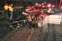 Three vehicle collision sends three to the hospital. (Photo Clarksville Police Department)