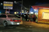 Night photo right after the shooting at Flavorz. (Photos by CPD-Jim Knoll)