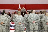 Maj. Gen. Frank Wiercinski addressing the troops