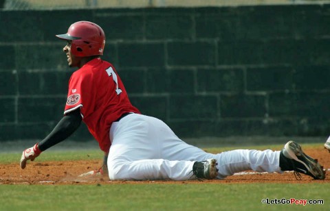 Outfielder Rolando Gautier extended his hit streak to 11 games in the Govs loss at Arkansas State, Saturday. (Keith Dorris/Dorris Photography)