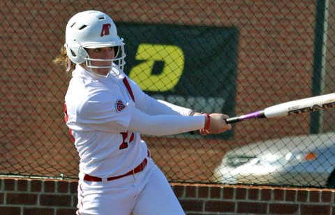 Shelby Norton hit her second home run of the weekend on Sunday versus Morehead State. (Lois Jones/Austin Peay)