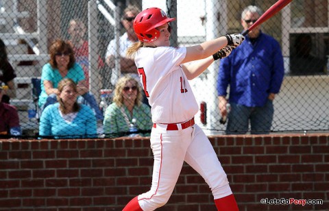 Sophomore Morgan Brewer won her third straight decision, while also slamming her first home run of the season in Game 2 versus Tennessee State. (Austin Peay Sports Information)