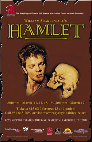 HAMLET at the Roxy Regional Theatre, Clarksville TN.