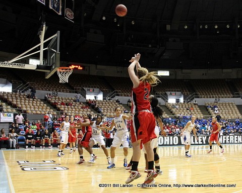 The Lady Govs defeated Eastern Illinois 78-72 Thursday night in the Ohio Valley Conference Women’s Basketball Championship’s quarterfinal round. The Lady Govs defeated Eastern Illinois 78-72 Thursday night in the Ohio Valley Conference Women’s Basketball Championship’s quarterfinal round.
