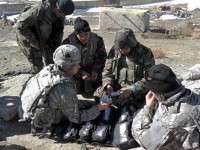 Maj. Burton Newman, a doctor for Task Force Currahee, and a native of Tallahassee, FL, prepares medical supplies that will be used by the Afghan National Army medics and doctor during a 4th Brigade Combat Team, and the ANA 203rd Corps, Combined Medical Assistance Team trip to Marzak, March 15th. (U.S. Army Photo) Maj. Burton Newman, a doctor for Task Force Currahee, and a native of Tallahassee, FL, prepares medical supplies that will be used by the Afghan National Army medics and doctor during a 4th Brigade Combat Team, and the ANA 203rd Corps, Combined Medical Assistance Team trip to Marzak, March 15th. (U.S. Army Photo)