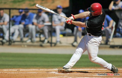 Hogan led the Govs with two hits and three RBI in the Govs victory at Middle Tennessee, Wednesday. (Keith Dorris/Dorris Photography) Hogan led the Govs with two hits and three RBI in the Govs victory at Middle Tennessee, Wednesday. (Keith Dorris/Dorris Photography)