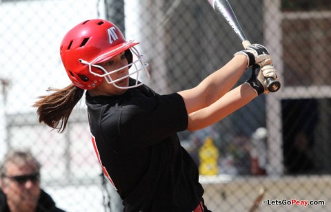 Freshman Lauren de Castro had a two-run triple in Sunday's loss to SIUE. (Austin Peay Sports Information)