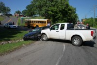 Five vehicles were involved in the crash on Kraft Street. (Photo by CPD-Jim Knoll)